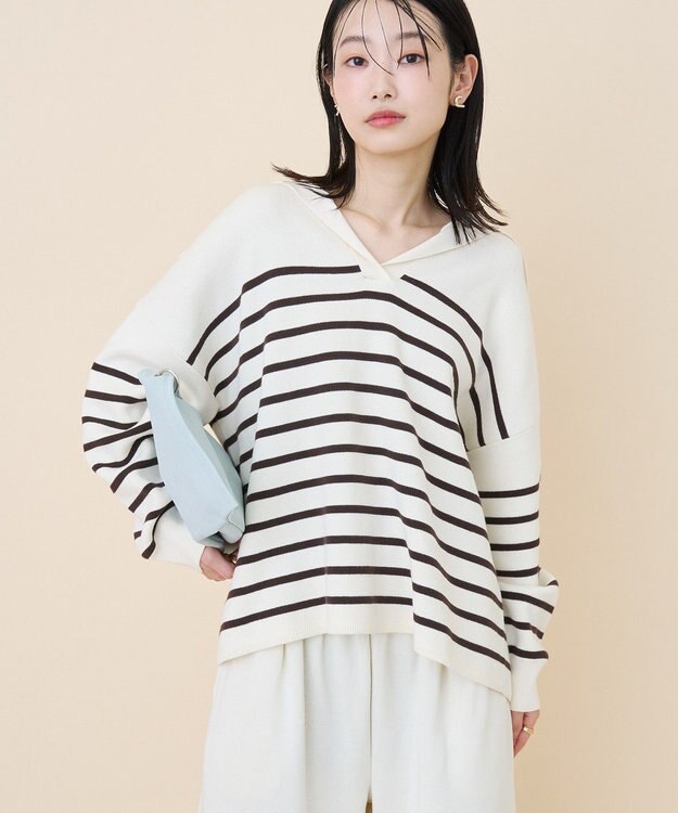 AMERICAN HOLIC セーラーカラーニットプルオーバー Brown