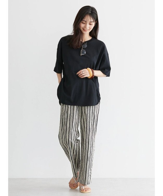 AMERICAN HOLIC 抗菌防臭ラウンドテールカットプルオーバー Black