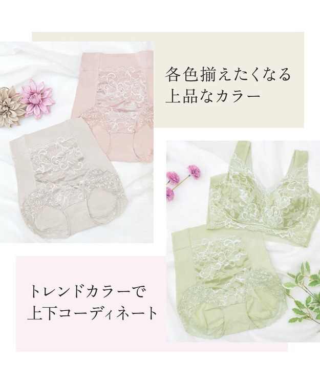 BRADELIS New York 【BRADELIS NewYork peace】　華やかレーシーショーツ24 シアーグレージュ