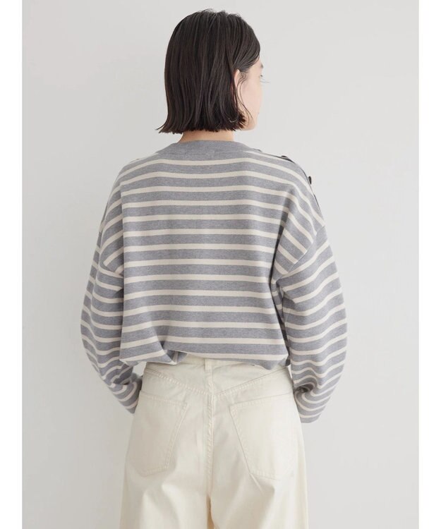 AMERICAN HOLIC バイパチショルダーボタンニットプルオーバー Gray Mixture