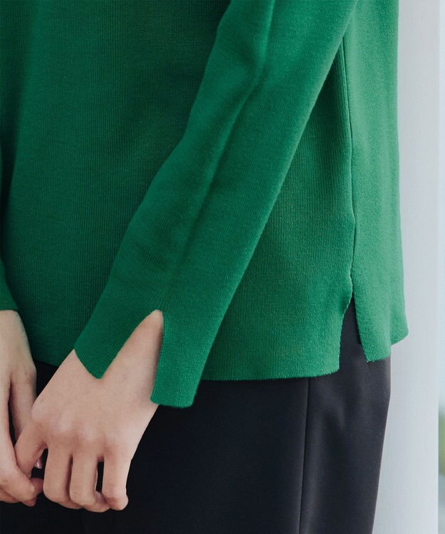 Tiaclasse 【洗える】ハイネックニットプルオーバー グリーン