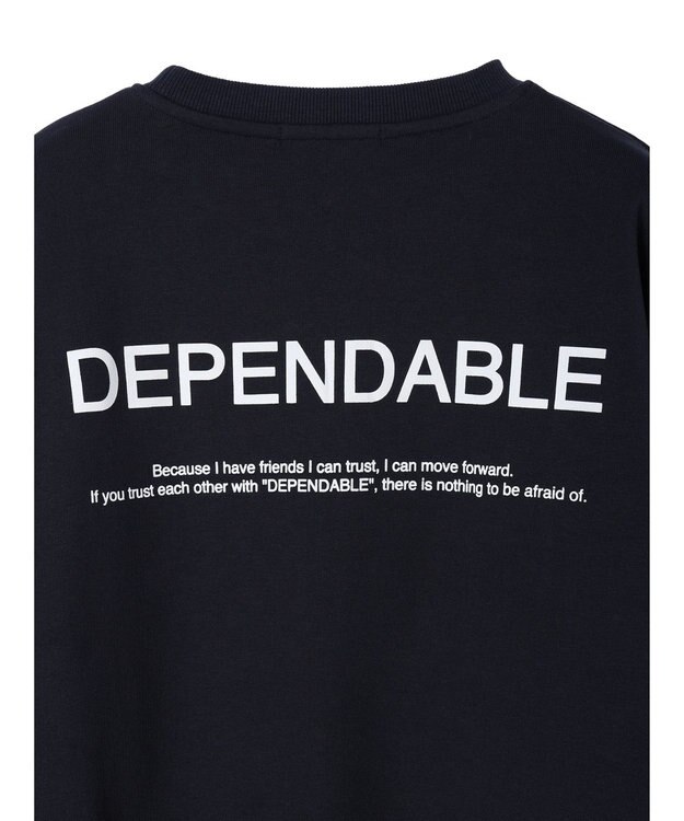 AMERICAN HOLIC デザインスリーブロゴスウェット Navy