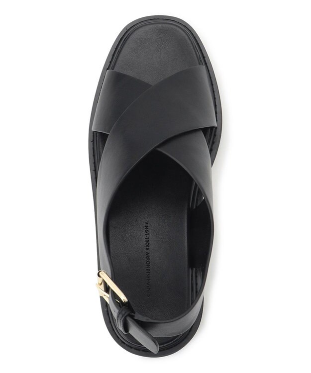 23区 【Oggi8月号掲載】クロス サンダル ブラック系