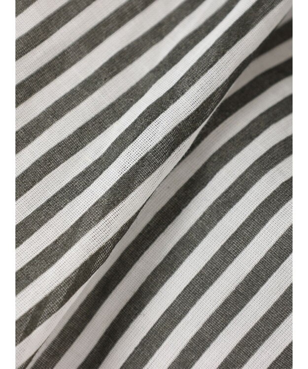 Green Parks インド綿　ふんわりボイルロングスカート Stripe