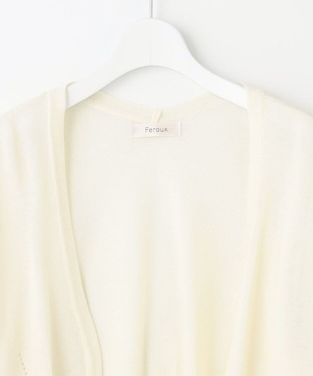 Feroux 【洗える】アイレット ボレロ アイボリー系
