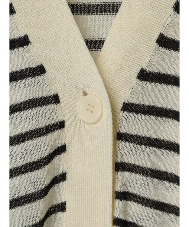 Green Parks さらっと　Ｖネックカーディガン Border