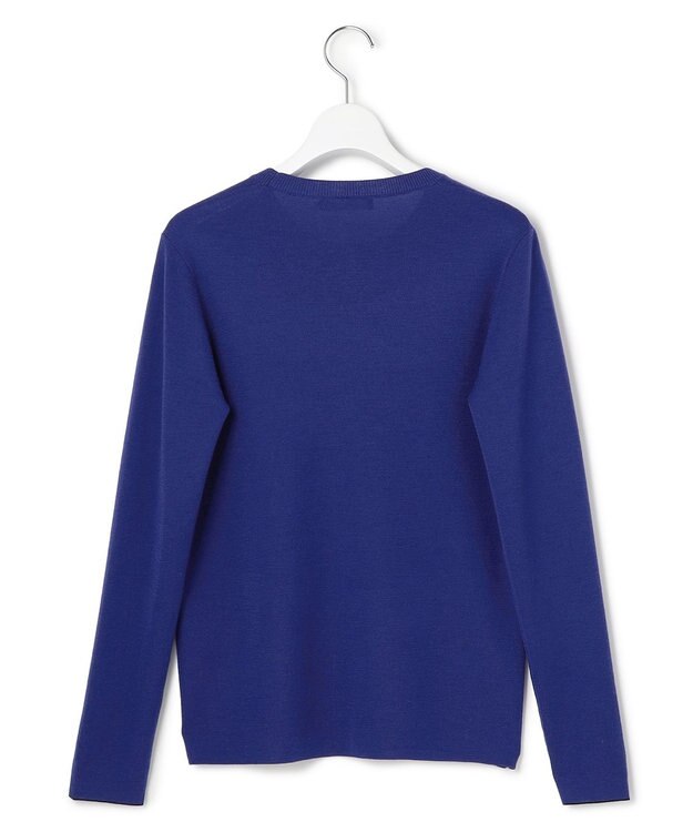 ICB 【洗える】 エクストラファインメリノ クルーネックプルオーバー ロイヤルブルー系