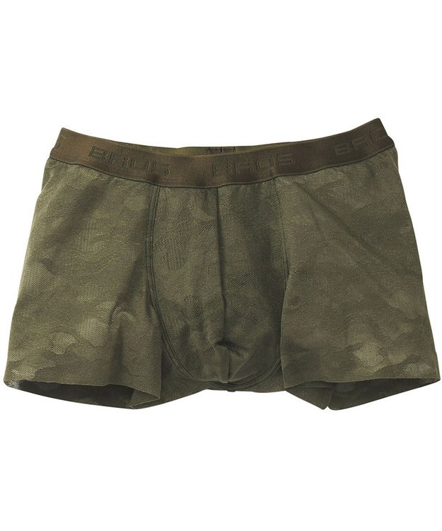 WACOAL MEN ボクサーパンツ 「レースボクサー」 通気性 フロント快適グラマラス 前閉じ GT3340 /ブロス バイ ワコールメン オリーブ