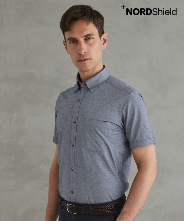 GOTAIRIKU 26年新作【吸汗速乾/接触冷感】ノードシールド BIZシャツ_スナップダウン ネイビー系8