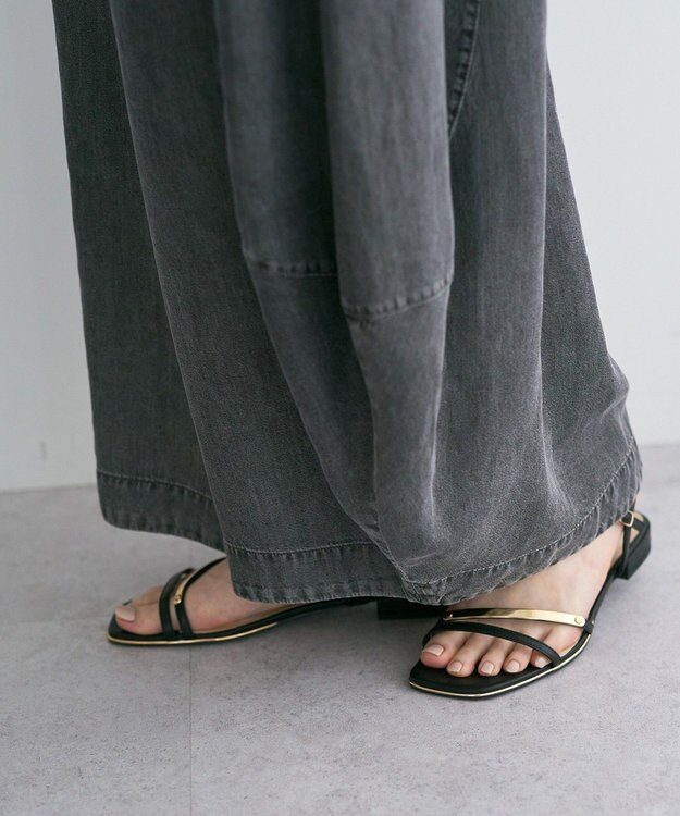 YECCA VECCA デニムコクーンドレープパンツ Black