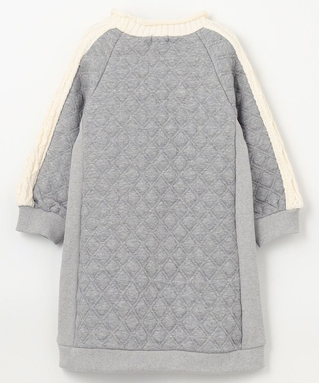 組曲 KIDS 【100㎝】ダイヤキルト ワンピース グレー系