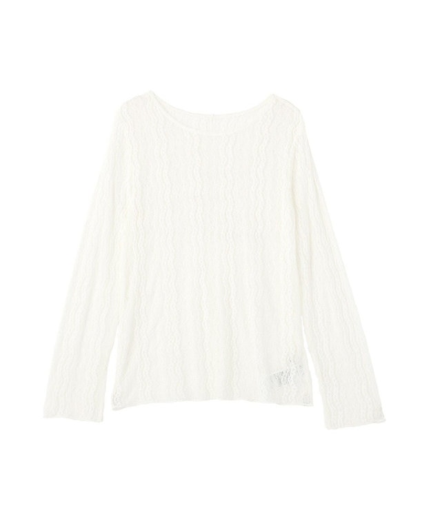 earth music&ecology レースプルオーバー Ivory