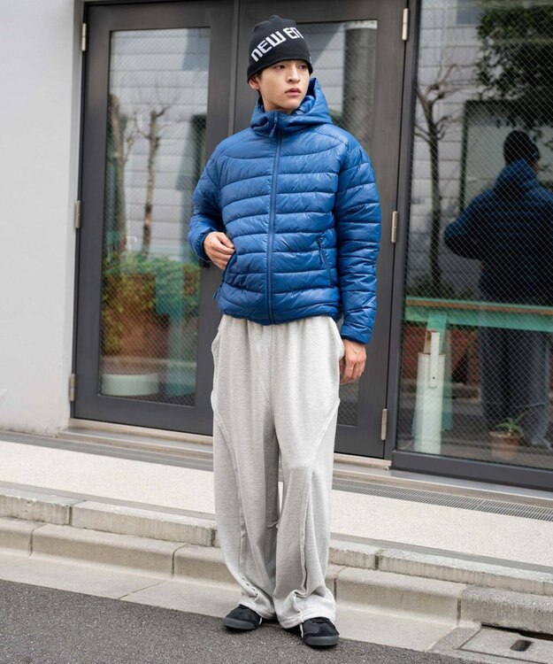 WEGO 【ユニセックス着用ITEM】コンパクトフィットパファーフーディー ブルー