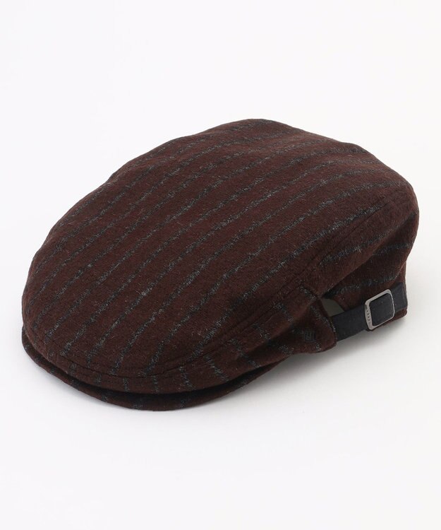 JOSEPH ABBOUD 【サイズ調整可】ワイドチョークストライプハンチング ダークブラウン系2