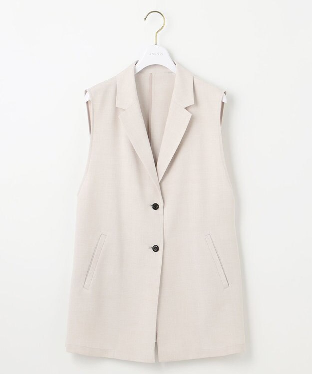 ANY SIS 【UVカット・接触冷感】ドライタッチクール ジレ アイボリーベージュ