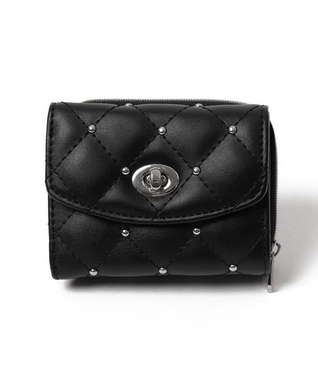 WEGO スタッズキルティングウォレット ブラック