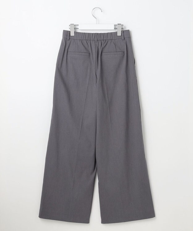 ANY SIS S エアリーストレッチ ワイドパンツ シャンブレーグレー