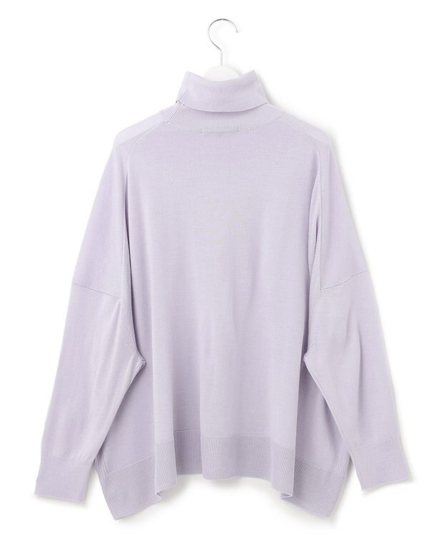 23区 【洗える】ウールブレンド タートルネック ニット ライラック系