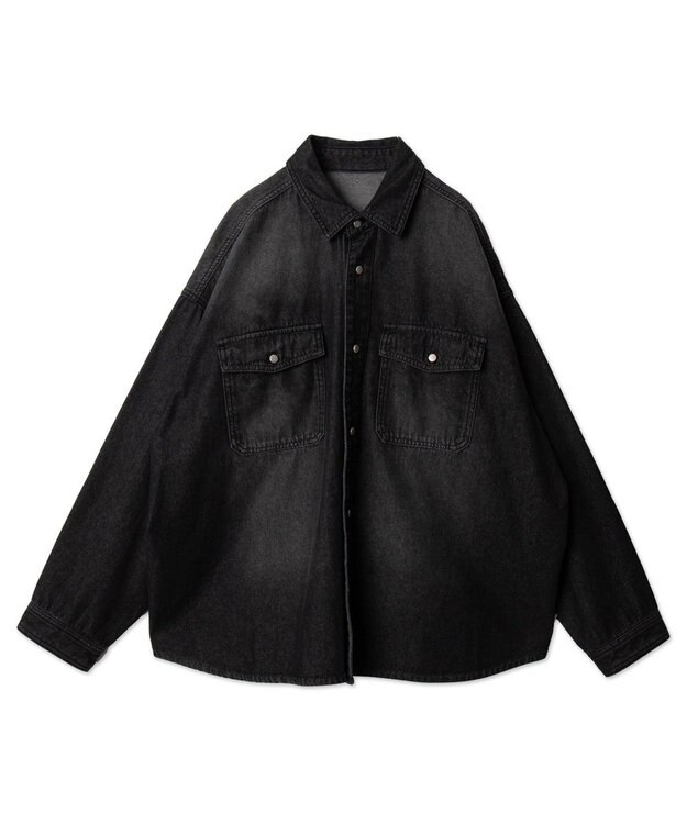 WEGO 【ユニセックス着用ITEM】 デニムBIGシャツ（LS） デニムブラックソノタ