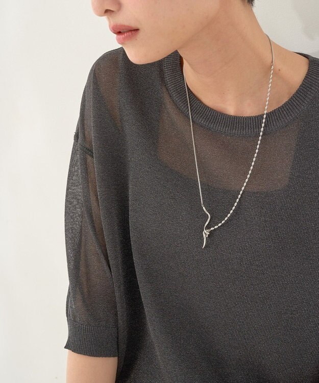 AMERICAN HOLIC ラメシアーニット Charcoal Gray