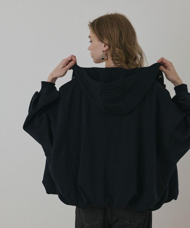 GRACE CONTINENTAL バル－ン裏毛パ－カ－ ブラック