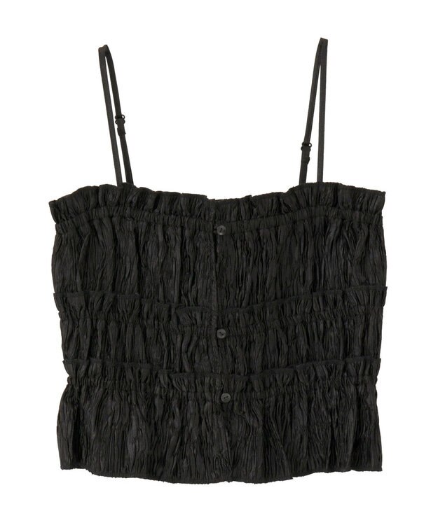 earth music&ecology シャーリングビスチェ Black