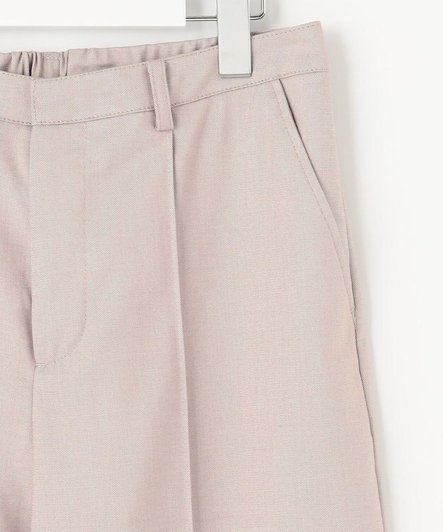 J.PRESS LADIES 【洗える】T/Rシャークスキン セミワイド パンツ ピンク系