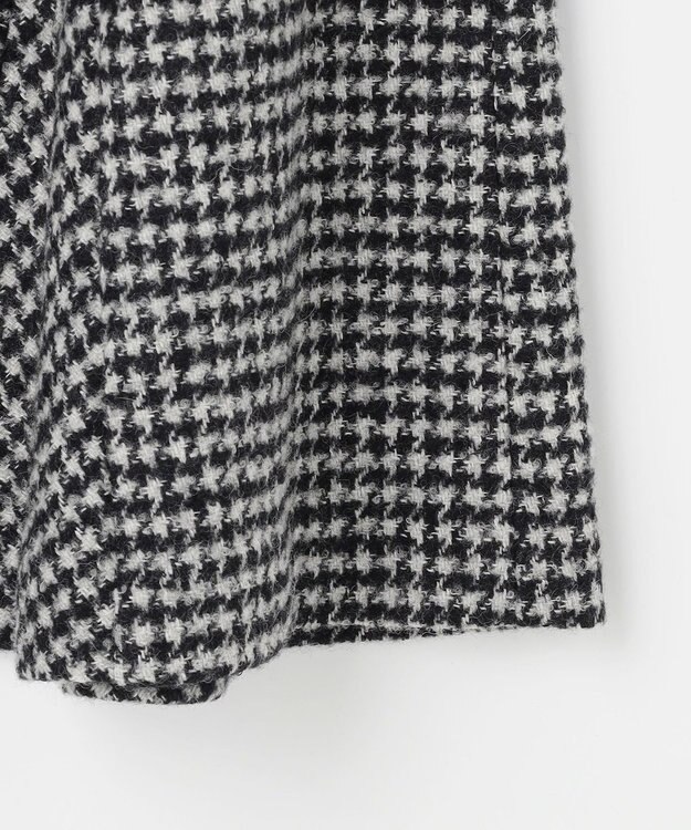 J.PRESS LADIES ウールシルク ハウンドトゥース フレア スカート モノトーン系