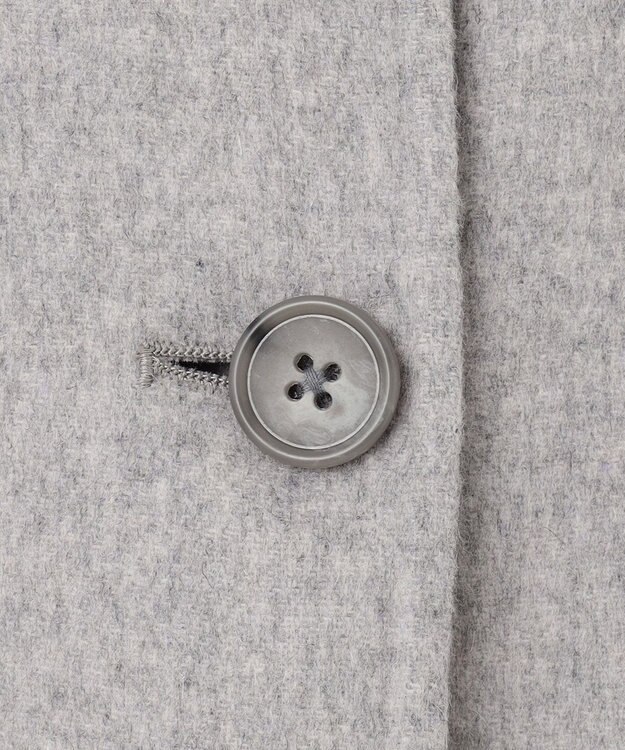 J.PRESS LADIES 【リバーシブル】ウールナイロンリバー スタンドカラー コート ライトグレー×ベージュ系