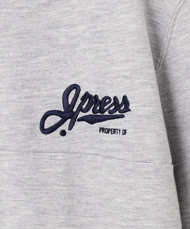 J.PRESS MEN 【KING SIZE】インレージャージー ロゴハーフジップスウェット ライトグレー系
