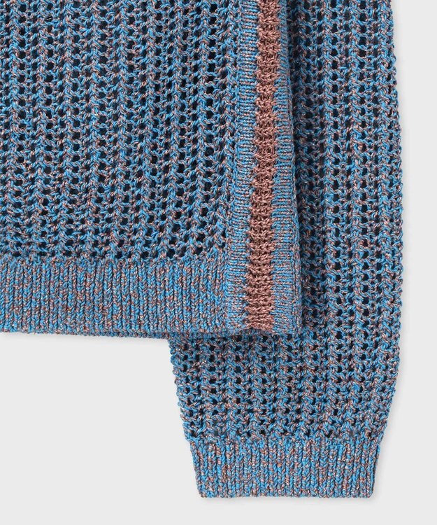 Paul Smith ラメミックス ニットカーディガン ターコイズ
