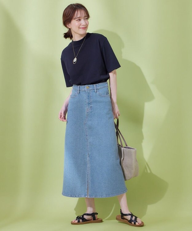 ANY 【UVケア】ビューティーベーシックモックネック半袖プルオーバー ブラック