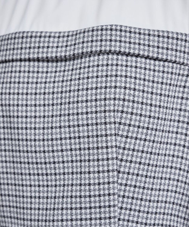 Tiaclasse 【洗える】ビスチェ風ツイードチェックドッキングワンピース オフホワイト