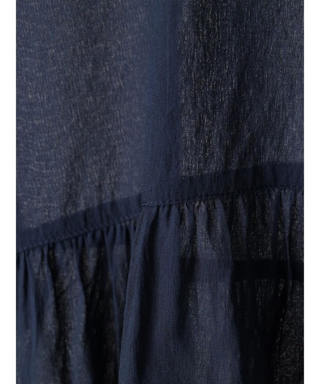 CRAFT STANDARD BOUTIQUE ウ゛ィンテージボイルティアード切替ブラウス Deep Blue