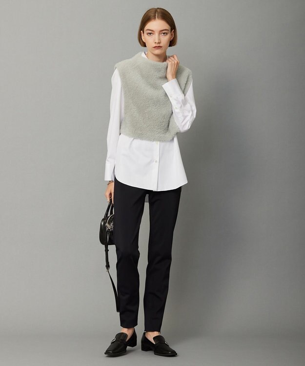 ICB 【洗える】テックストレッチ レギンスパンツ ブラック系