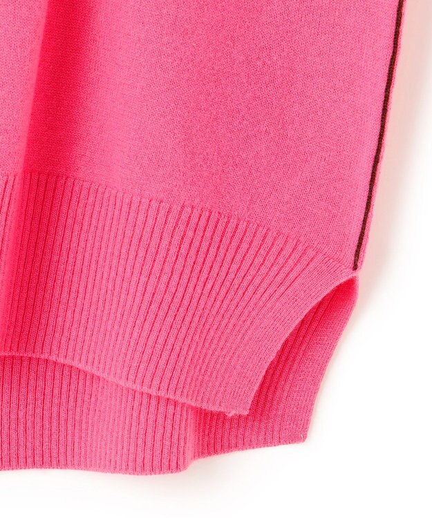 BEIGE， RIGNY / クルーネックニット Pink×Brwn Line