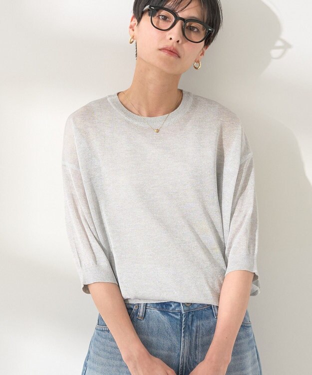AMERICAN HOLIC ラメシアーニット Light Gray