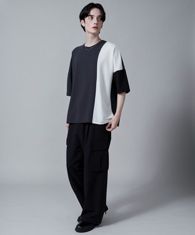 WEGO カラーブロックT（S） ダークグレー