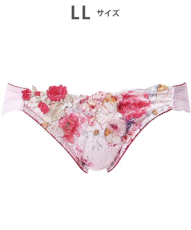 WACOAL ショーツ 【リボンブラ 脇すっきり】 BXB483とペア はきこみ丈あさめ ナイロンベア天竺素材(バック) レディース PXB183 /ワコール ピンク