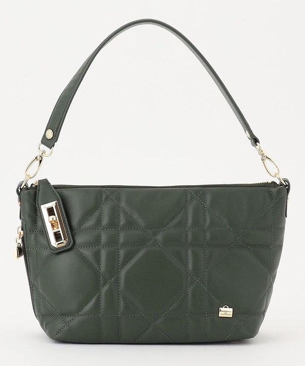 LA BAGAGERIE シープキルティング　2WAYショルダー ダークグリーン