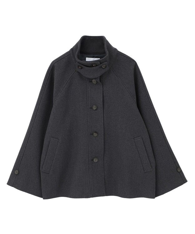 CRAFT STANDARD BOUTIQUE スタンドカラーメルトンショートコート Charcoal Gray