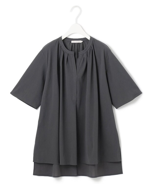 ICB L 【洗える】 サラドラトリコット カットソー チャコール系