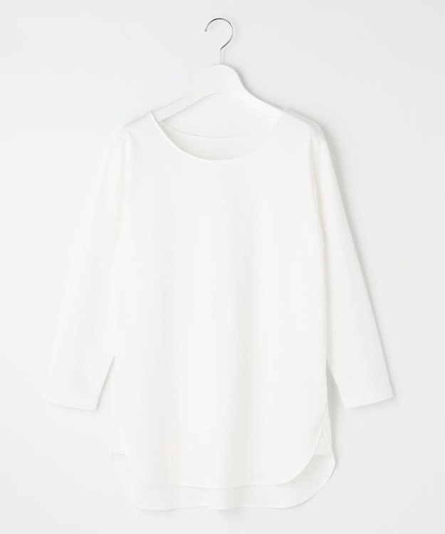 自由区 【洗える】ハイカウントインナー カットソー ホワイト系