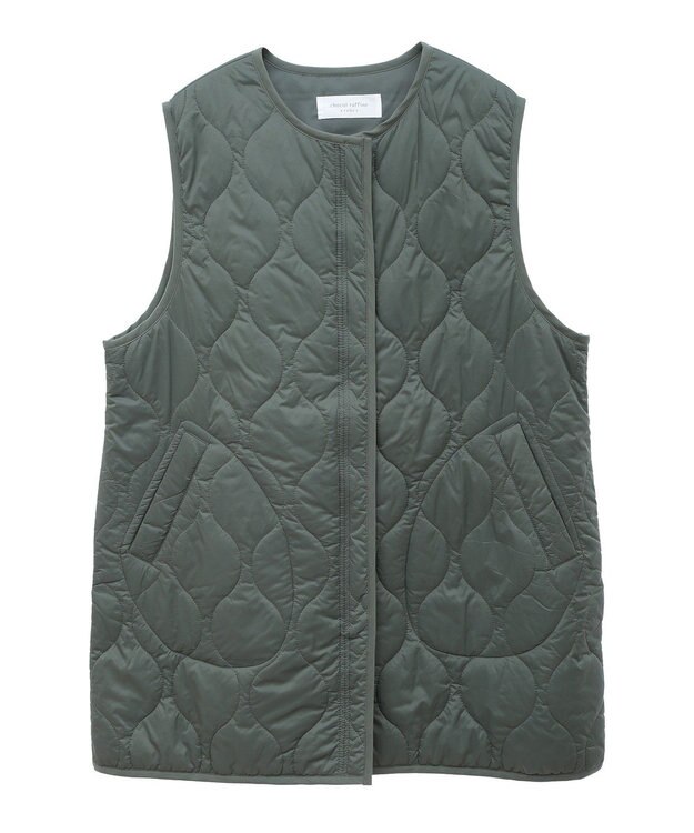 Green Parks キルティングＺＩＰベスト Khaki