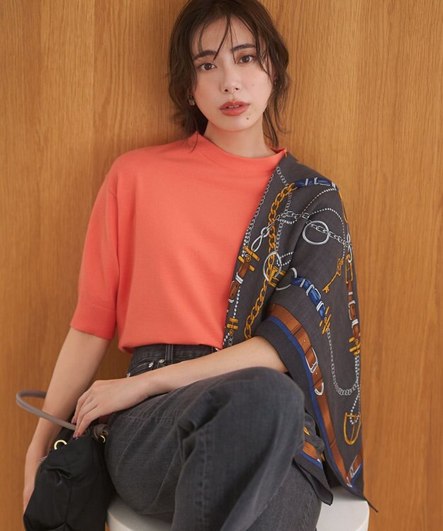 洗える】コンフォートストレッチ パフスリーブ ニット／23区