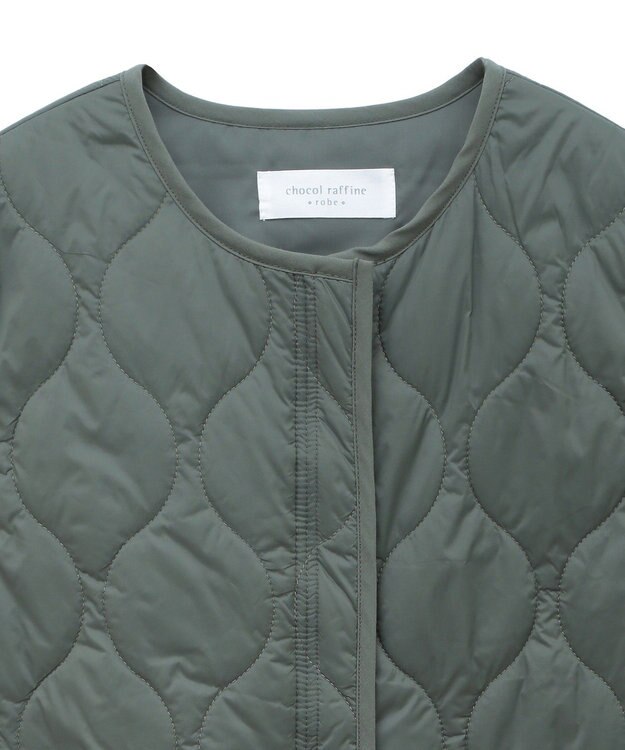 Green Parks キルティングＺＩＰベスト Khaki