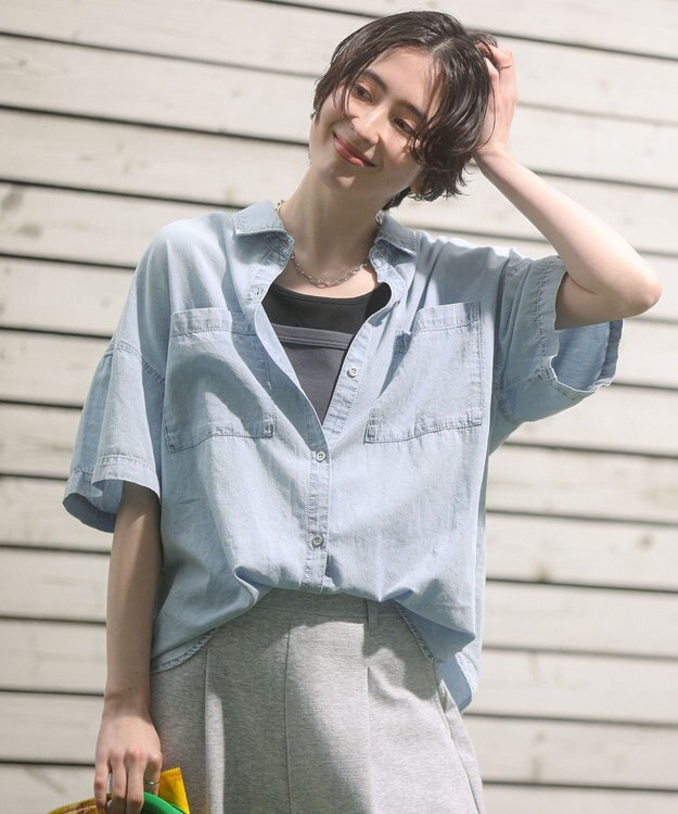 Green Parks 【適ON】レイヤードタンクトップ Charcoal Gray