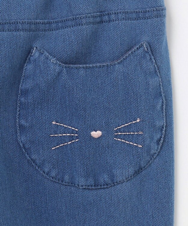 ANY KIDS カット デニム パンツ ブルー