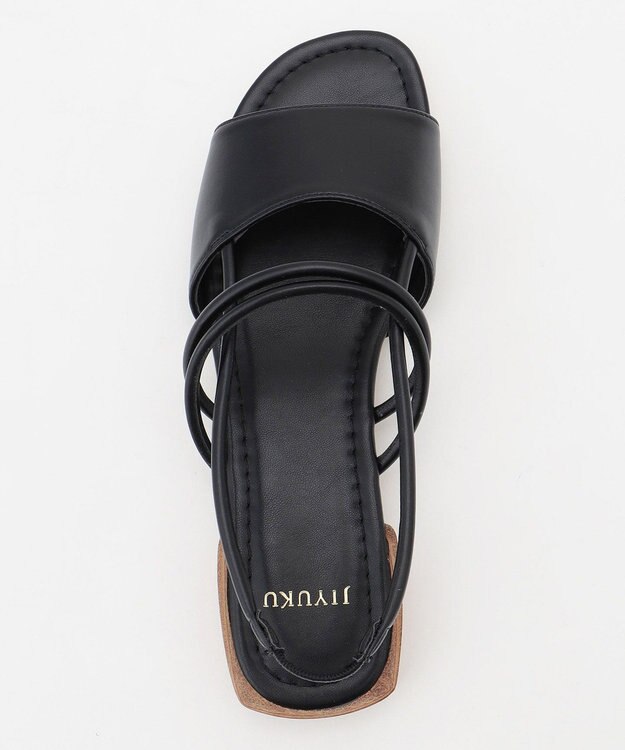 自由区 コードストラップ サンダル ブラック