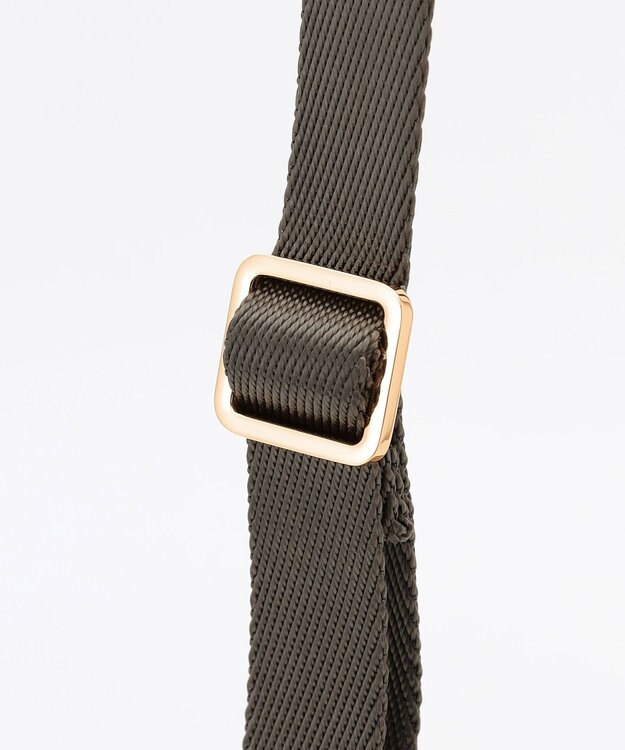 LA BAGAGERIE ツイルナイロン×エナメル 2WAYトートバッグ Sサイズ カーキ